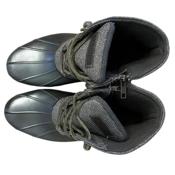 Womens Sperry STS81366 Side Zip Waterproof Rubber Snow Duck Boot Size 10M Gray - Picture 3 of 6